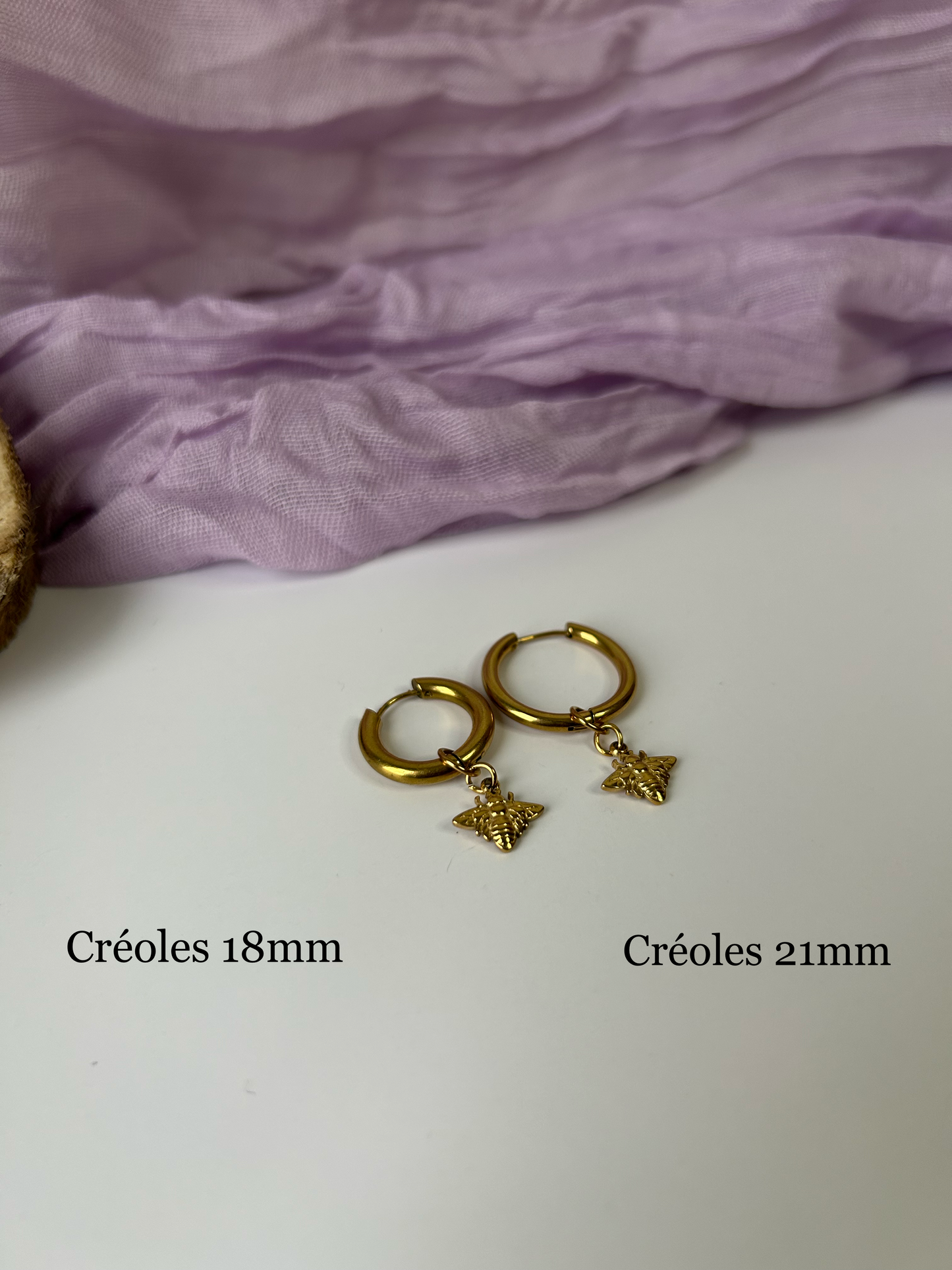 Breloques dorées pour créoles