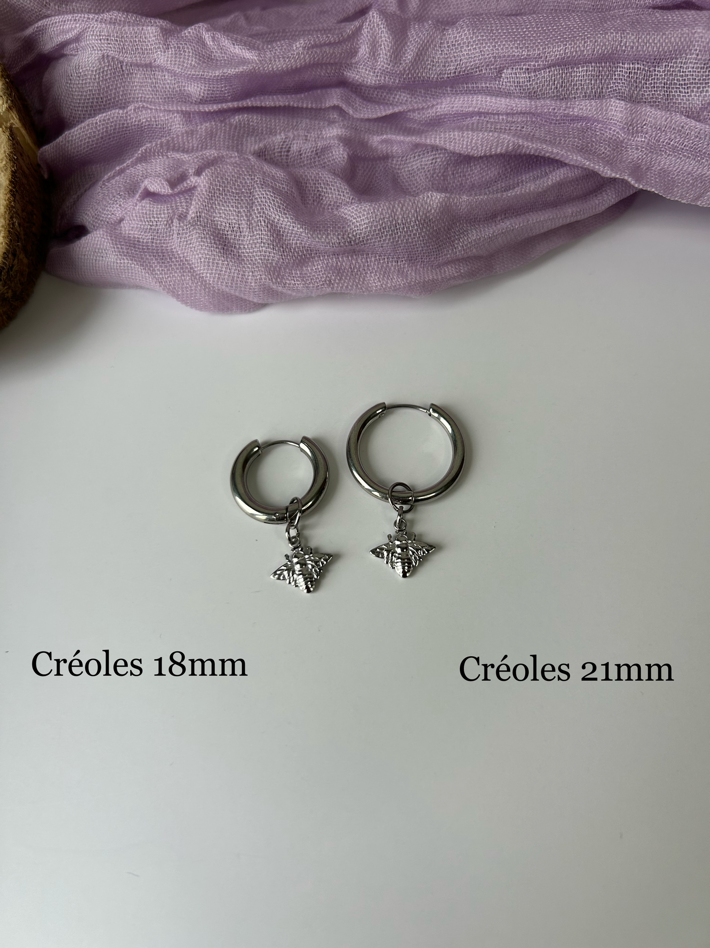 Breloques argentés pour créoles