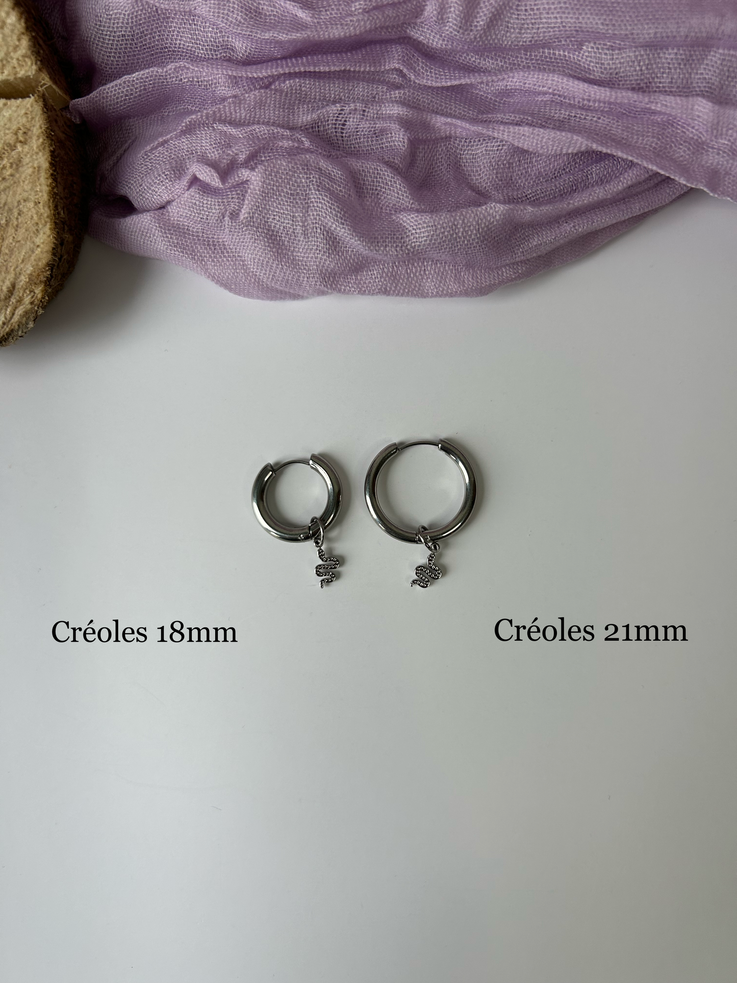 Breloques argentés pour créoles