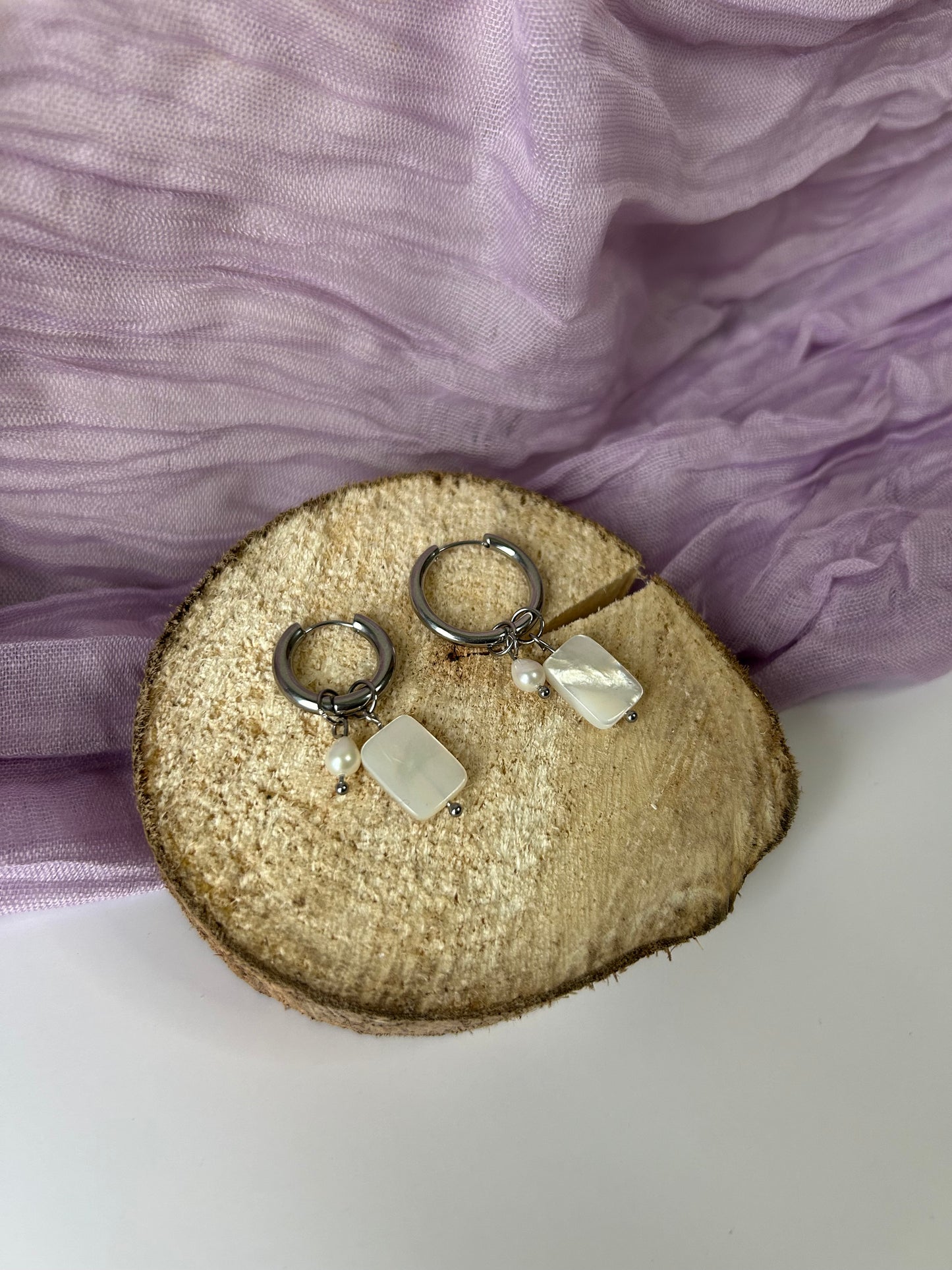 Breloques naturelles- nacre ou perles d'eau douce