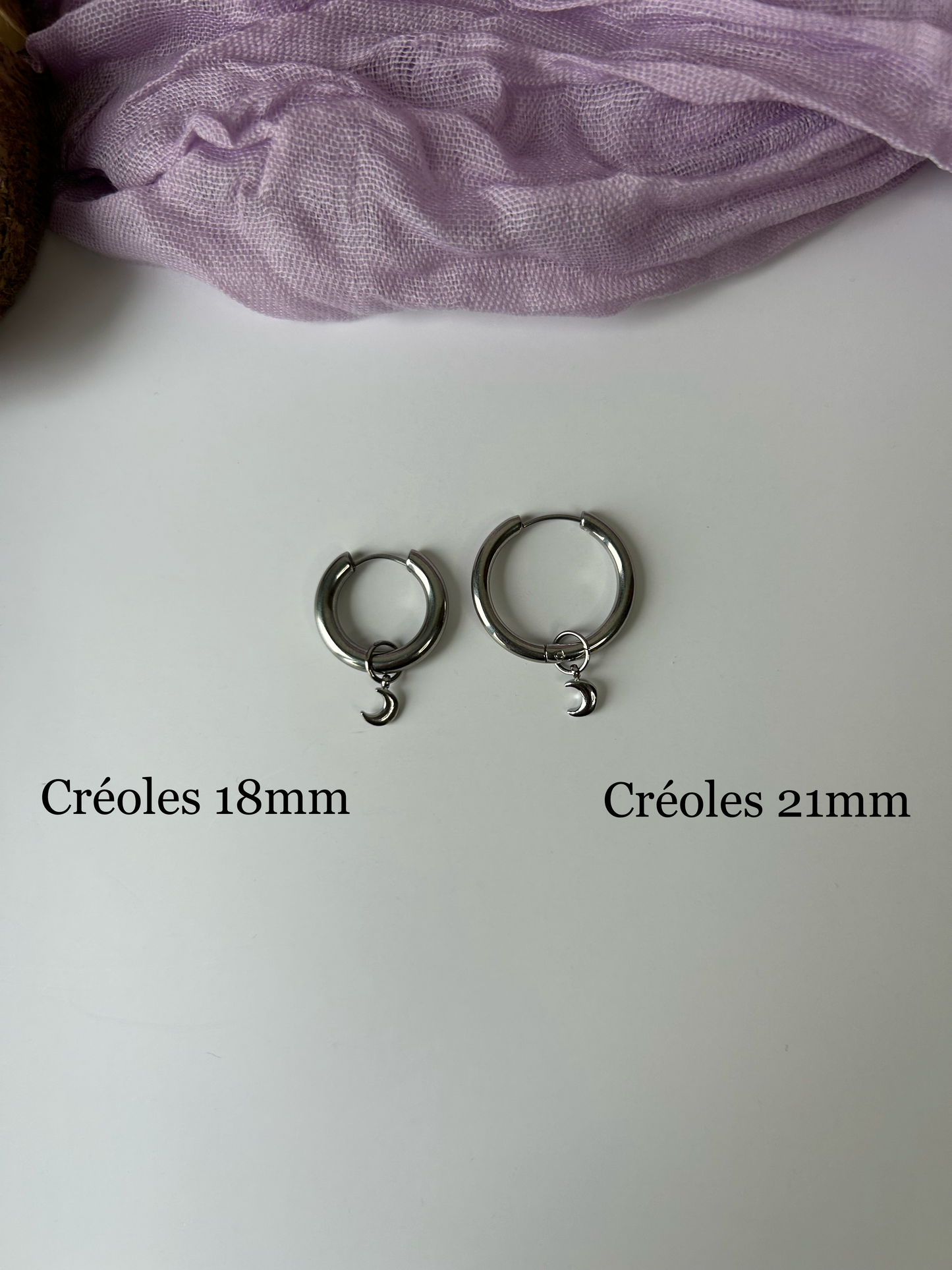 Breloques argentés pour créoles
