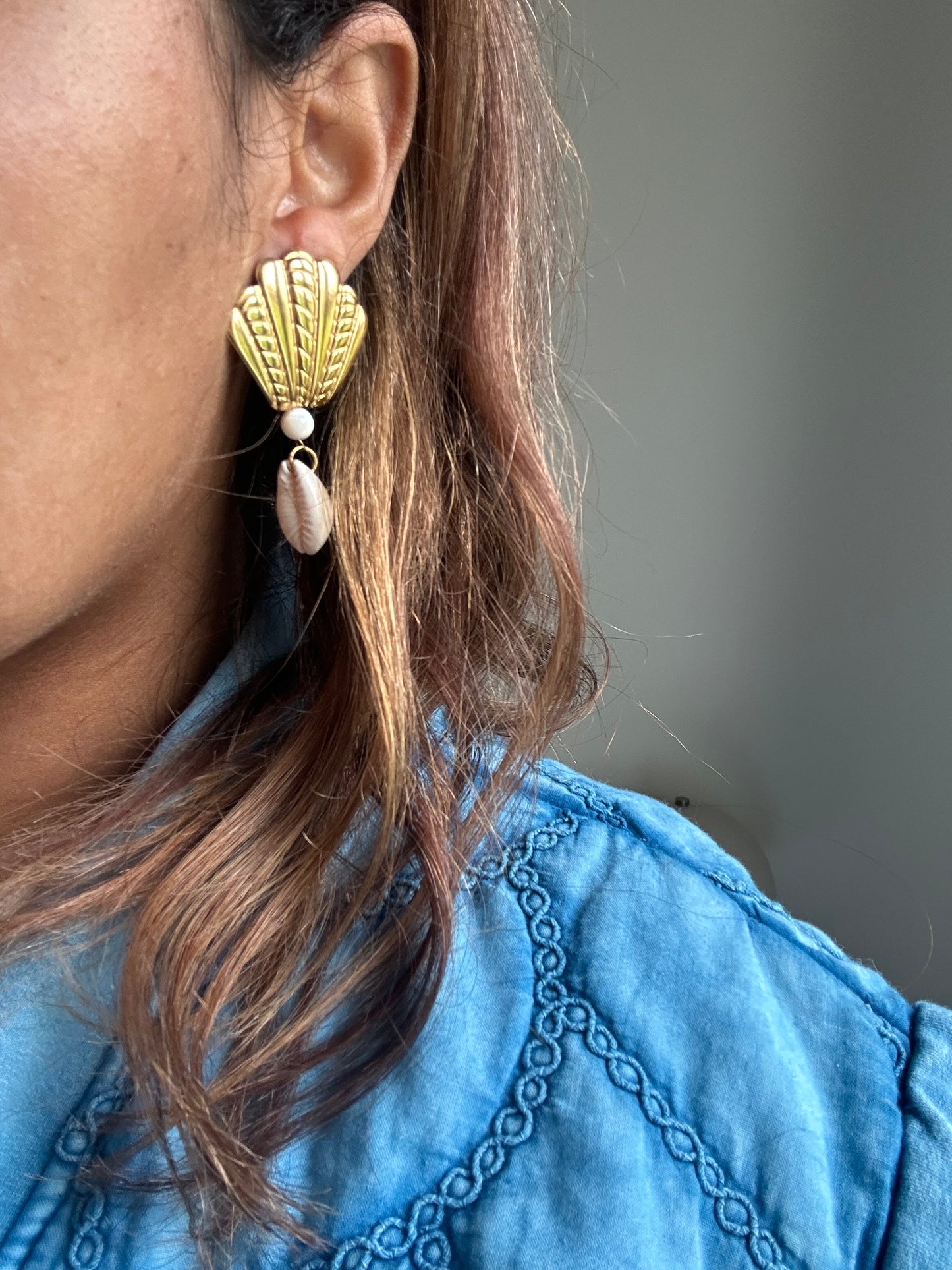 Boucles d'oreilles Cauris