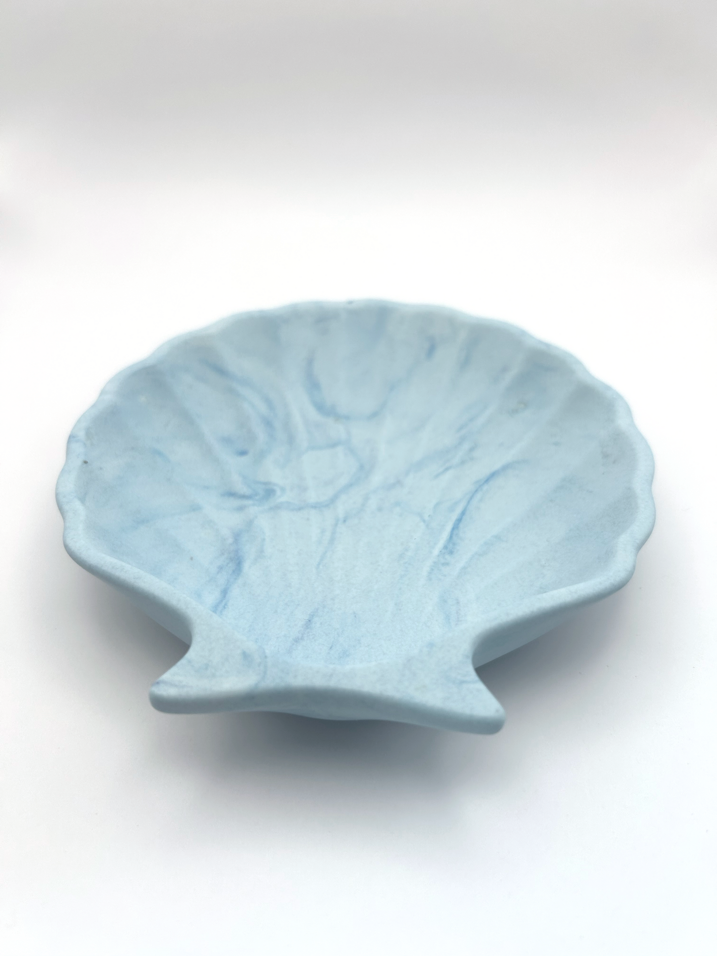 Plateau décoratif coquillage en Jesmonite 11cm x 11cm