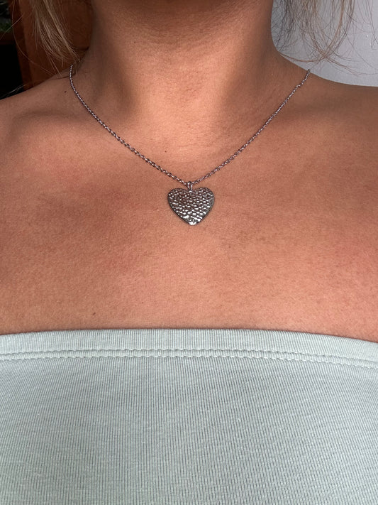 Collier Heart argenté